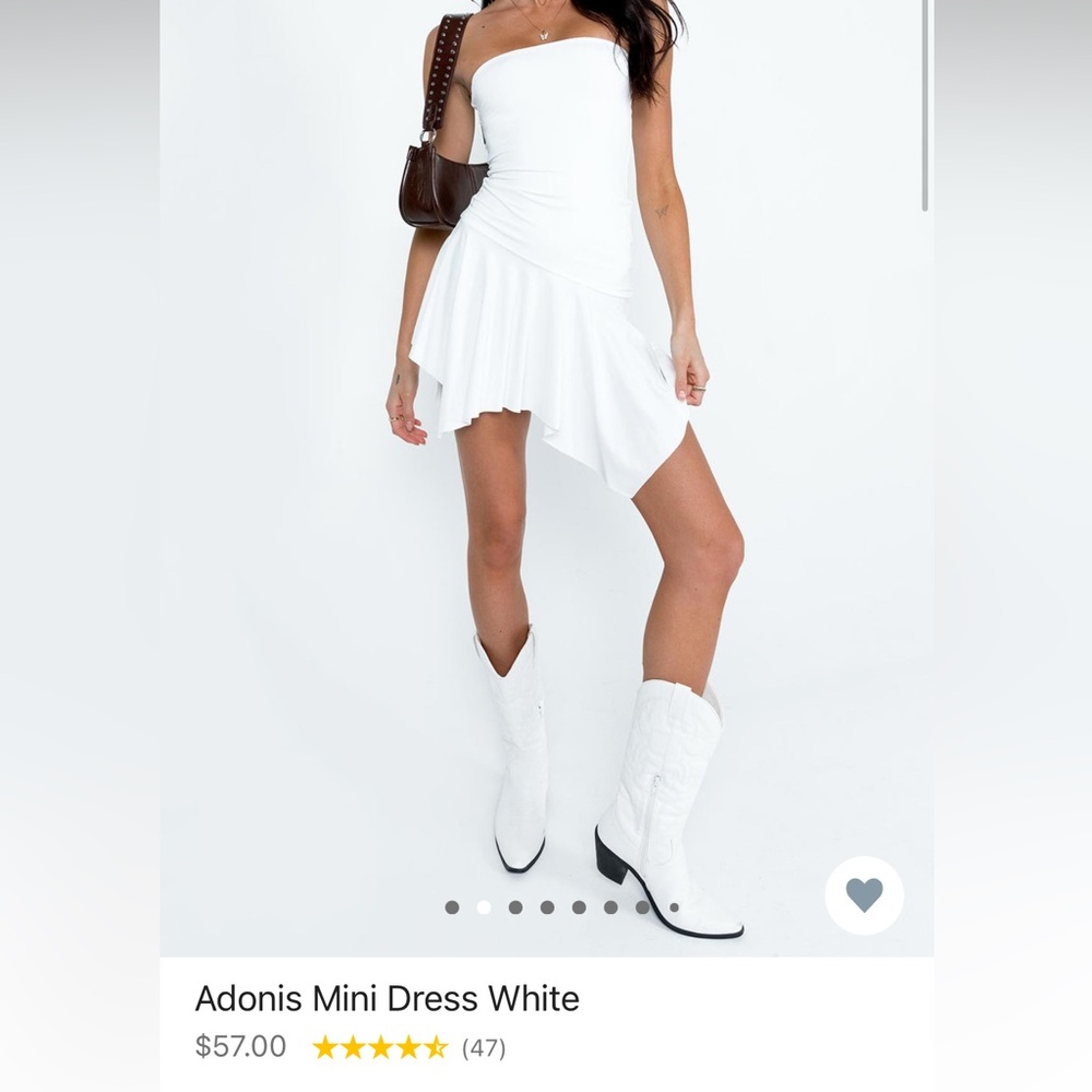 ADONIS MINI DRESS WHITE